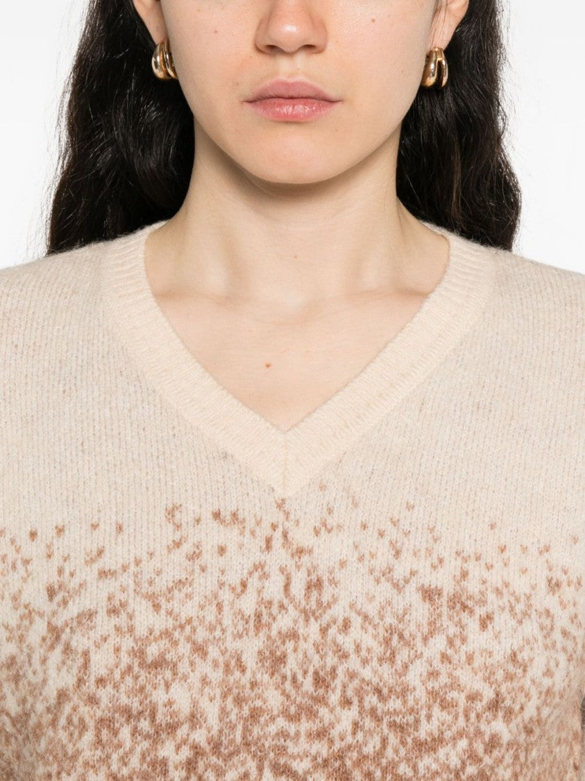Twin-Set Ombre Effect V-Neck Sweater