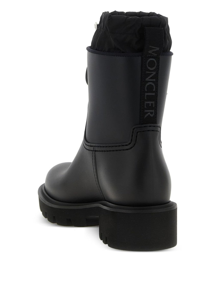 Moncler Ankle Boots With Quilted Collar And Sole
