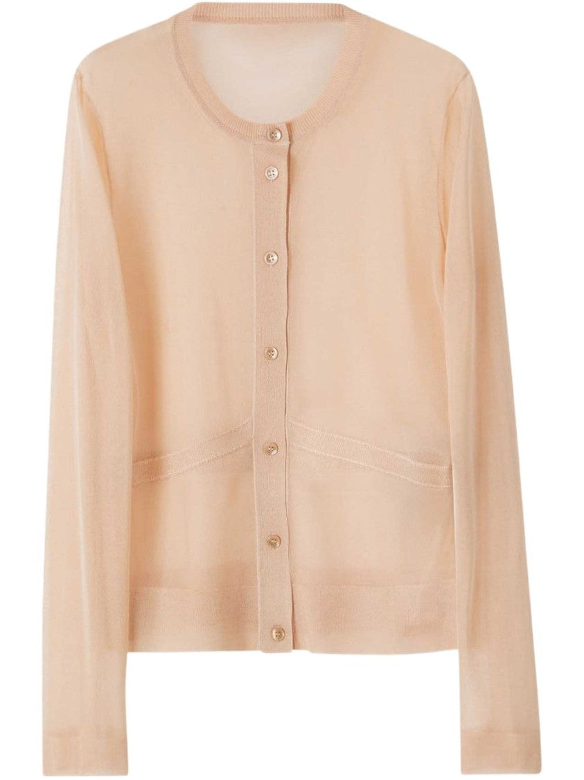 Tom Ford Powder Pink Sweater With Front Button Fastening And Slip Pockets