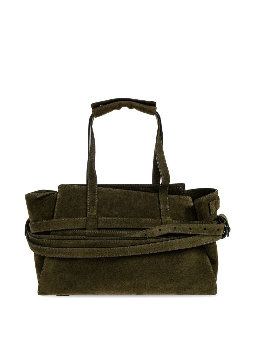 Moschino Minimalist Structured Leather Top Handle Bag
