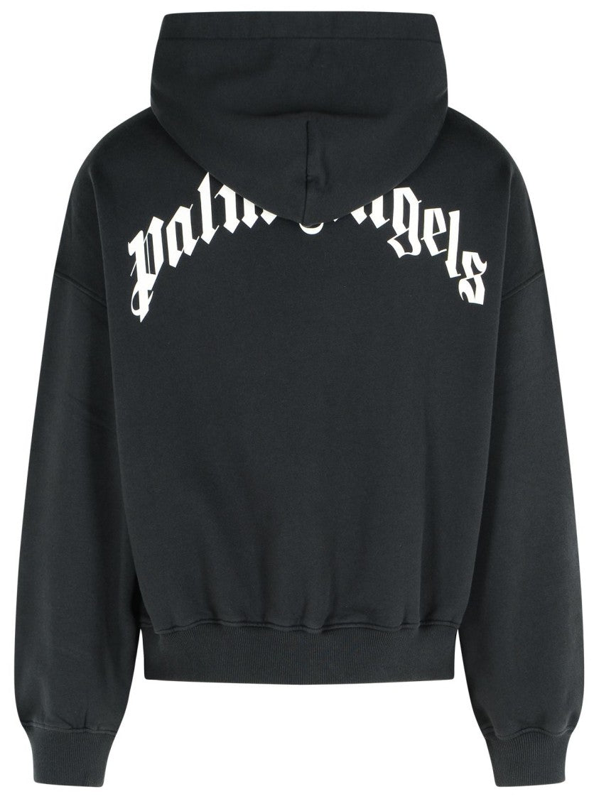 Palm Angels Black Cotton Sweatshirt