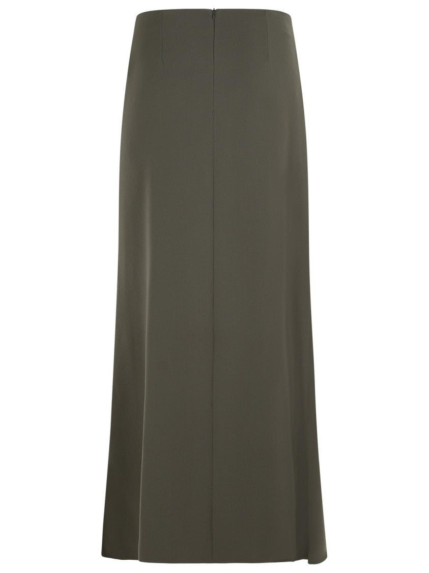 P.A.R.O.S.H. 'Poker' Long Skirt In Grey Polyester