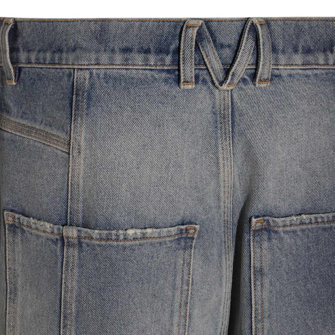 Moschino Relaxed Fit Blue Jeans With Distressed Detail