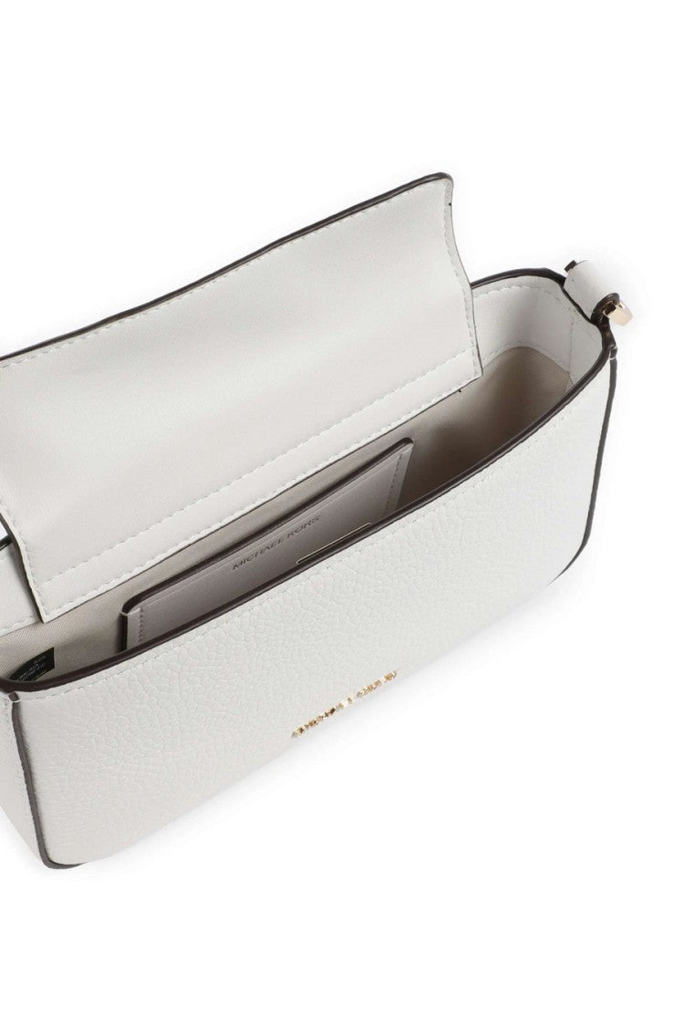 Michael Kors Structured White Leather Shoulder Bag