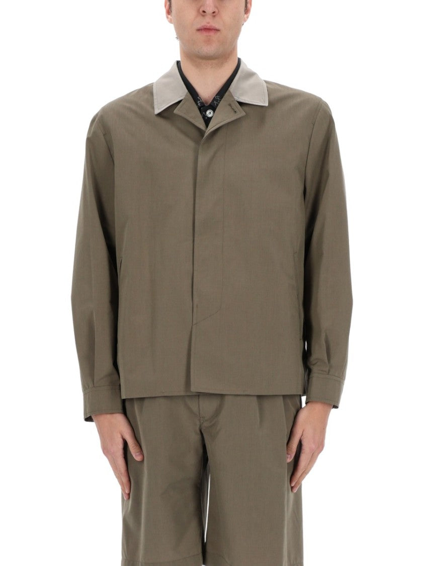 Our Legacy Pack Contemporary Boxy Contrasting Collar Wool Jacket