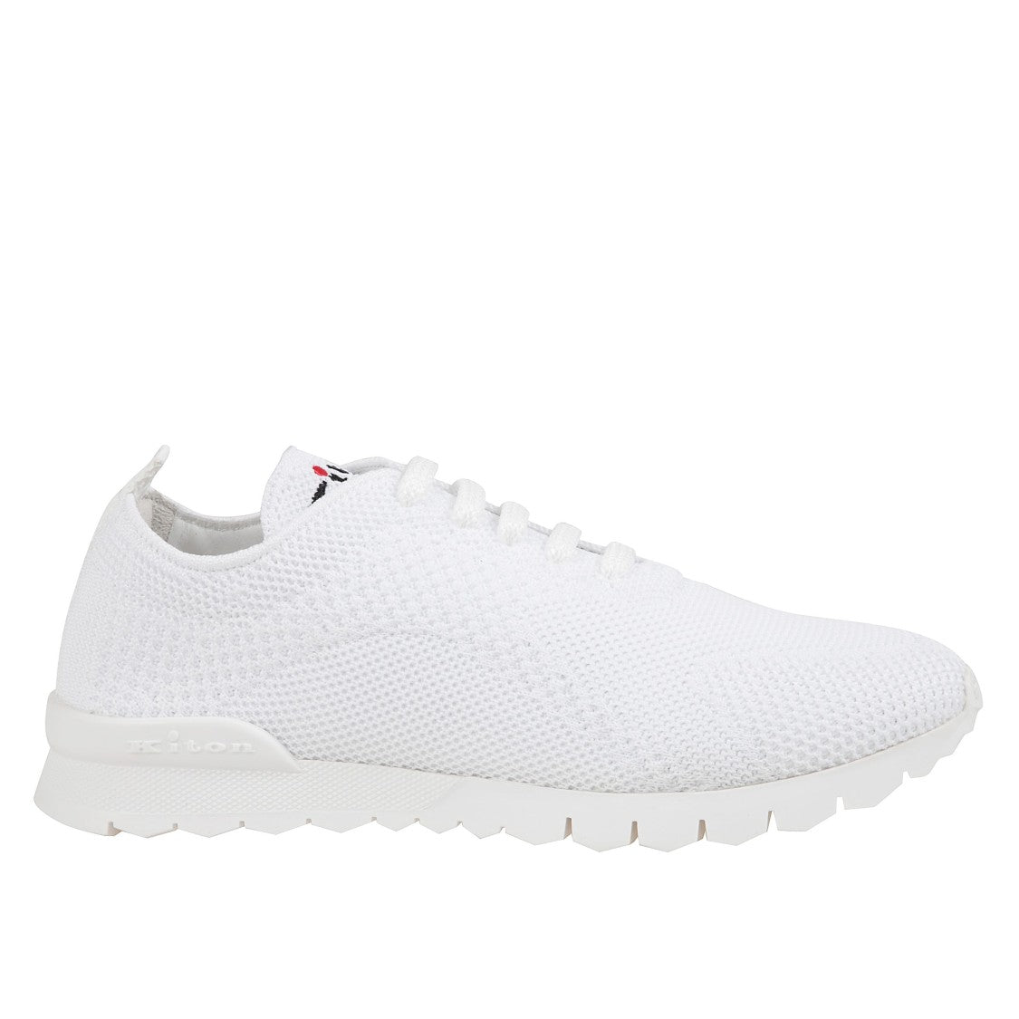 Kiton White Knit Running Sneakers