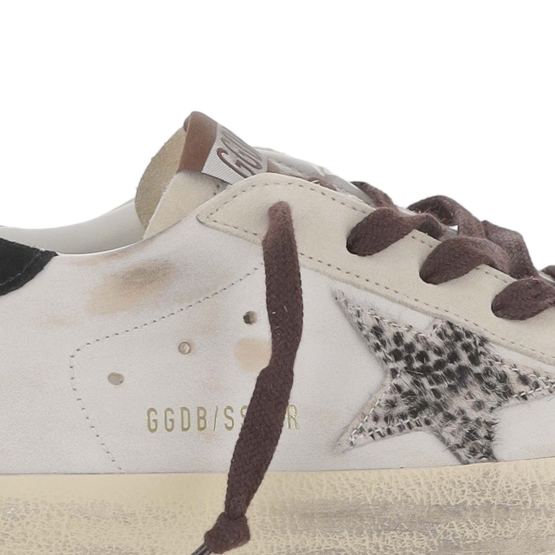 Golden Goose Low-Top Leather Sneakers With Distressed Finish And Iconic Star Patch