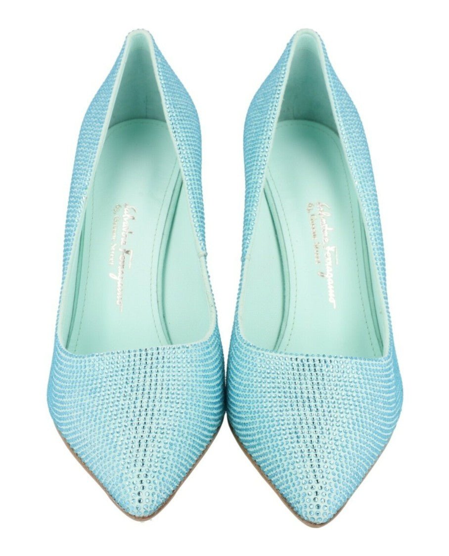 Ferragamo Ilary X5 Crystal Embellished Pumps