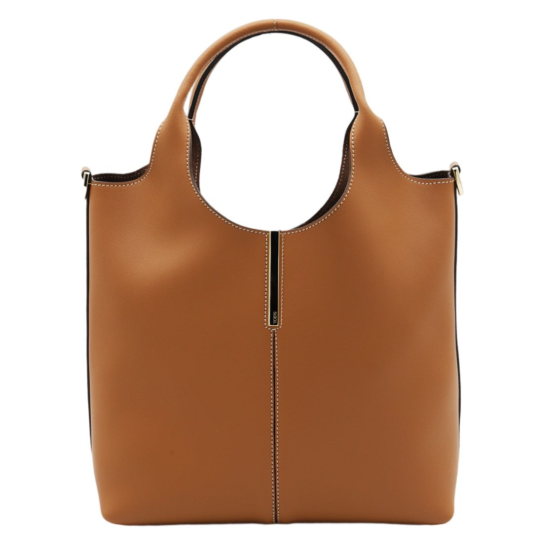 Tod's Structured Tote Bag With Smooth Finish And Rounded Handles