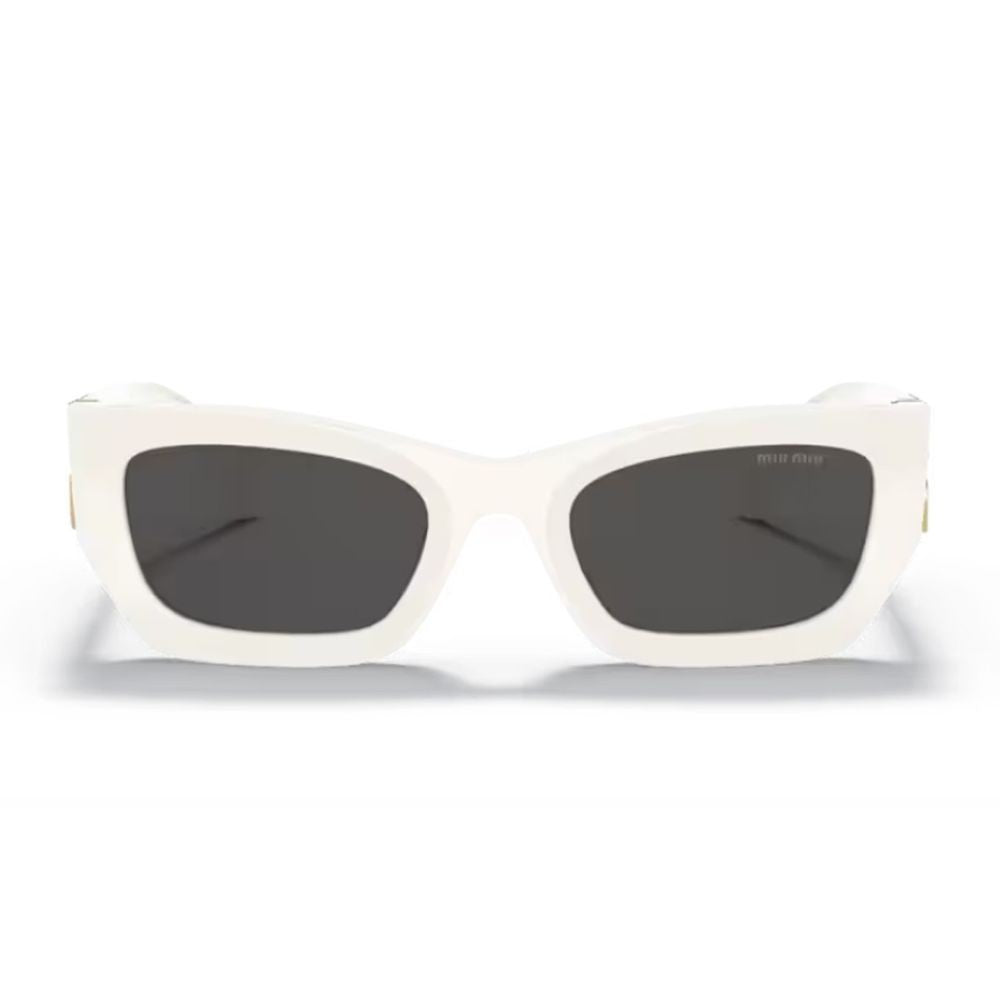 Miu Miu 0Mu 09Ws Miu Glimpse Compact Rectangular White Acetate Sunglasses