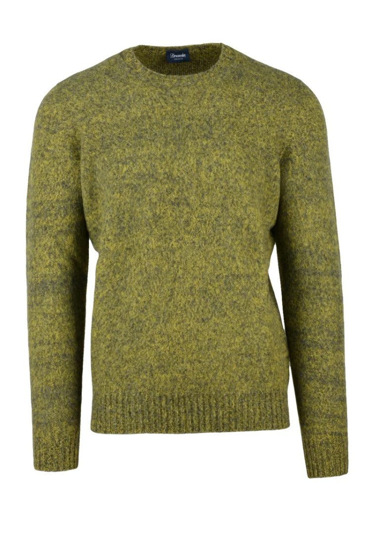 Drumohr Wool Crew Neck Pullover - Yellow/Green