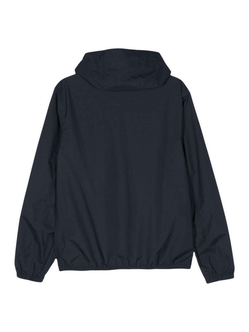 K-Way Blue Stretch Dot Hooded Jacket