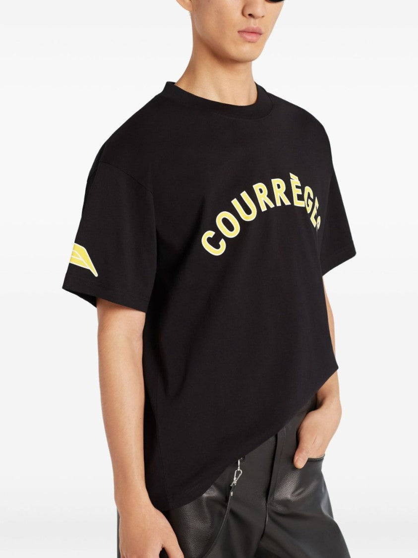 Courrèges Short-Sleeved Black T-Shirt