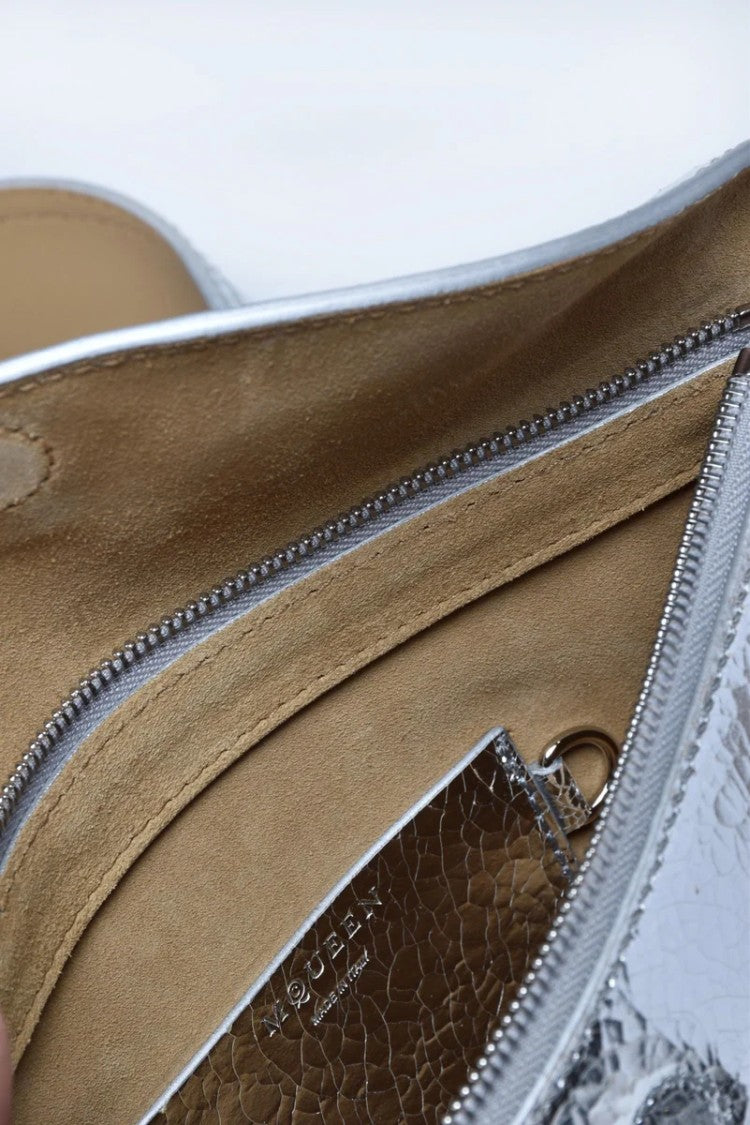 Alexander Mcqueen T-Bar Sling Shoulder Bag - Silver