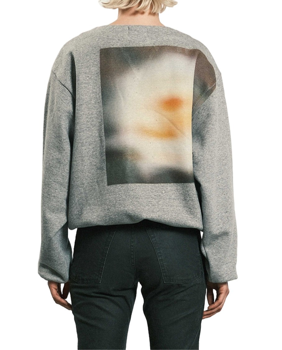 Tanaka Relaxed Fit Crewneck Sweatshirt With Abstract Prints