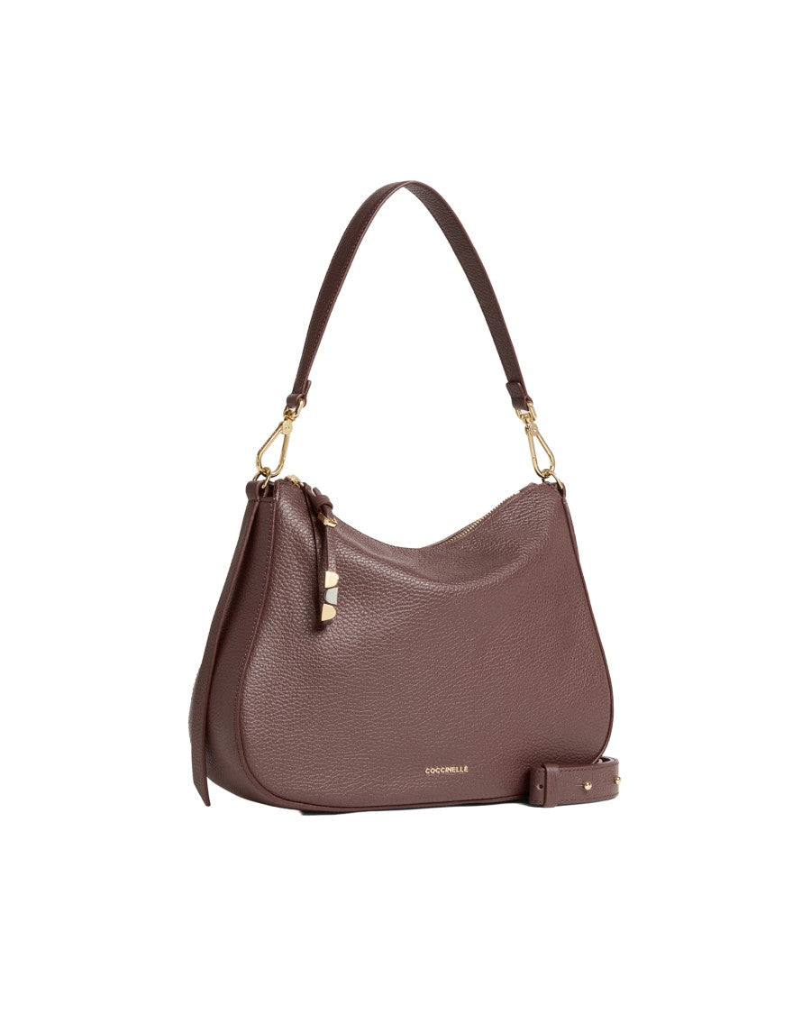 Coccinelle Nory Brown Leather Shoulder Bag