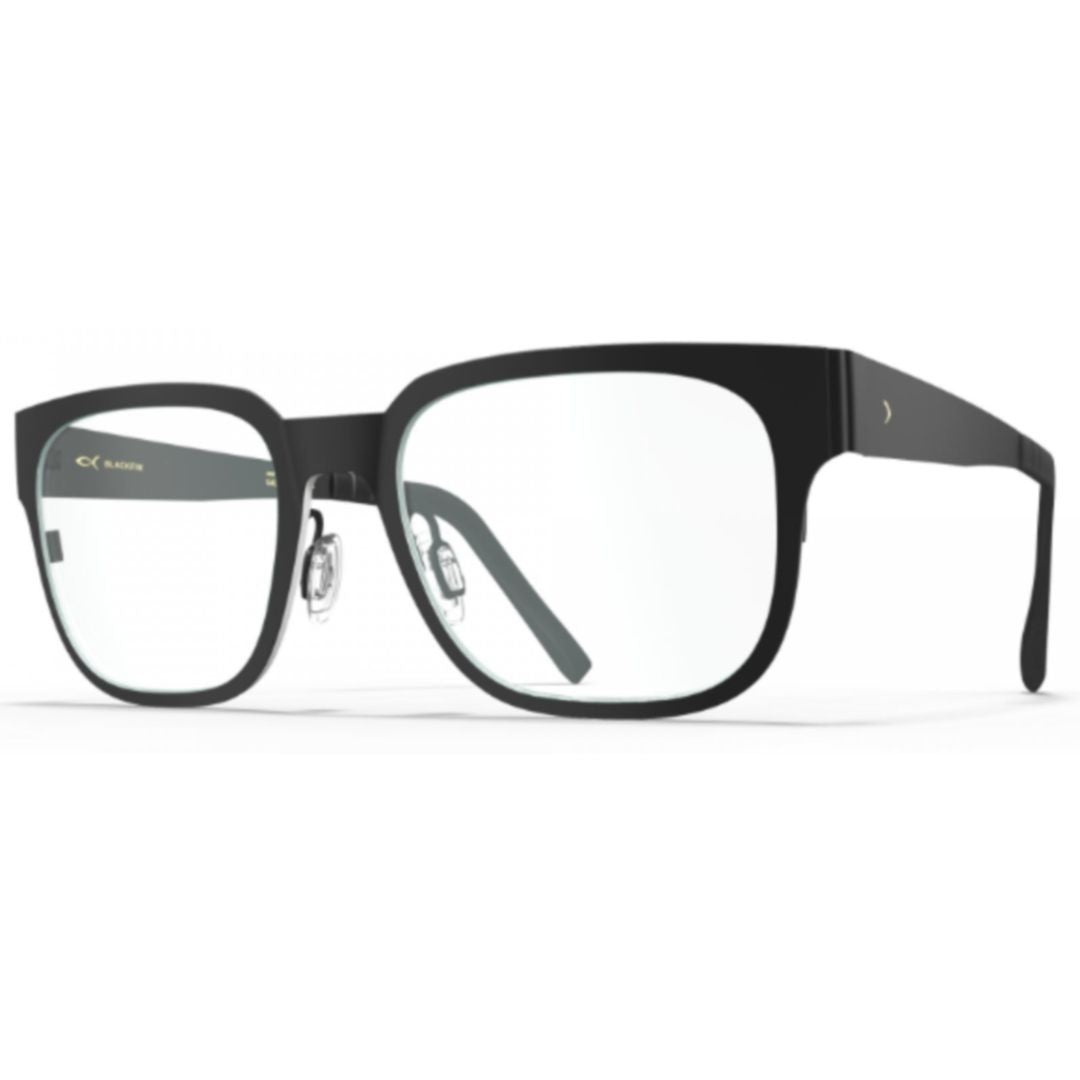 Blackfin Bf1052 Nantucket Rectangular Matte Black Frame Eyeglasses With Thin Temples