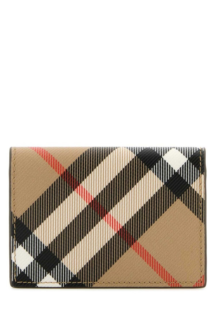 Burberry Compact Minimalist Wallet In Classic Beige Tone