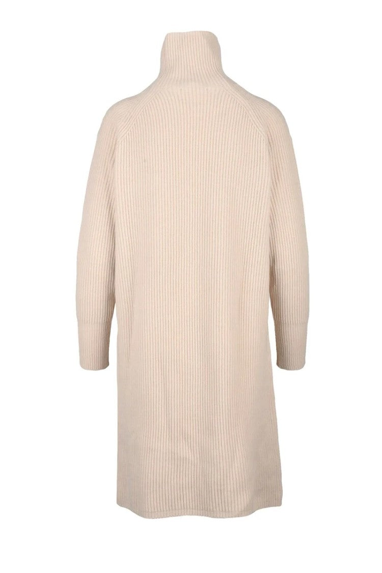 Max Mara Ebridi Long Ribbed Dress - White