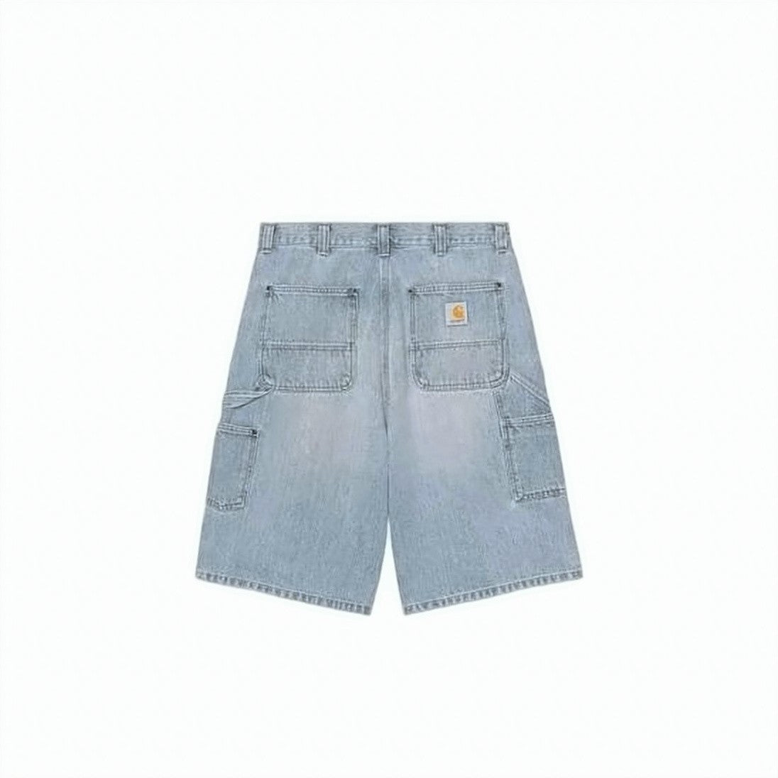 Carhartt Wip Relaxed Fit Knee-Length Denim Shorts With Multiple Pockets