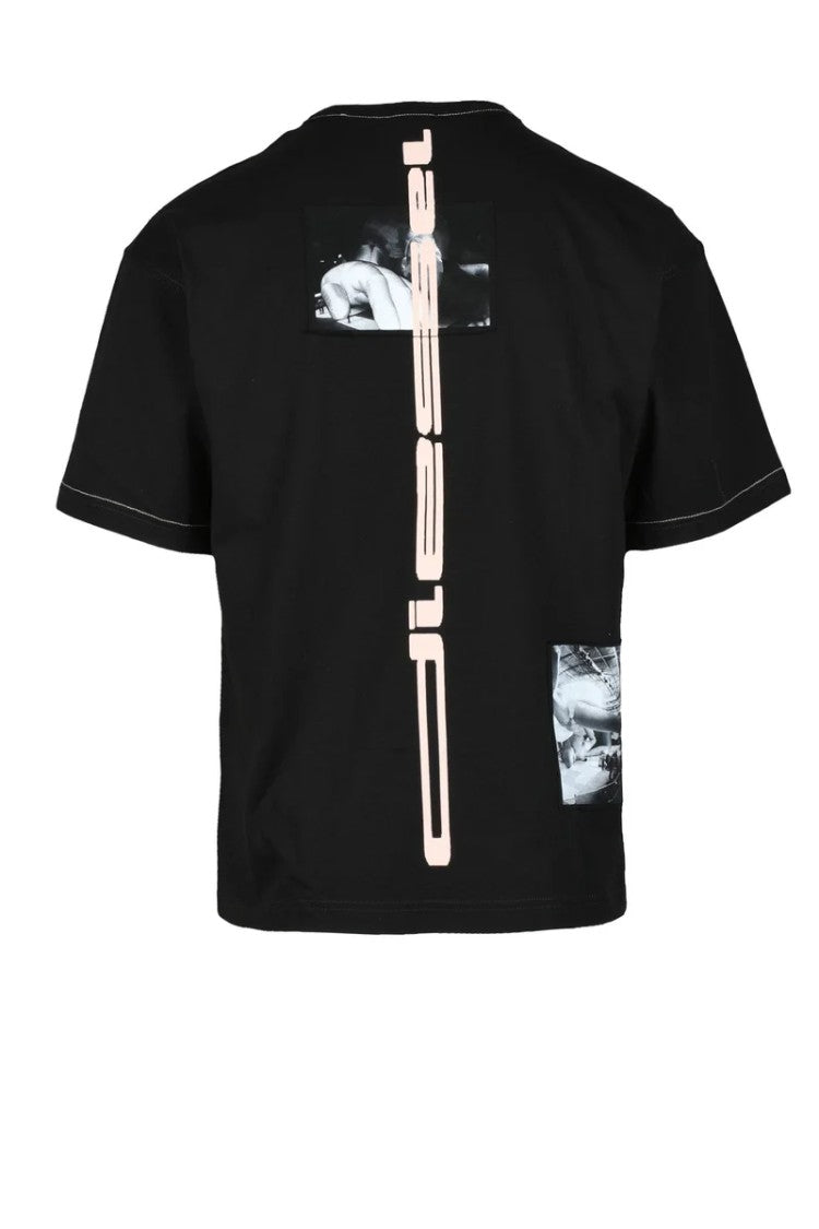 Diesel Black Graphic Crewneck T-Shirt