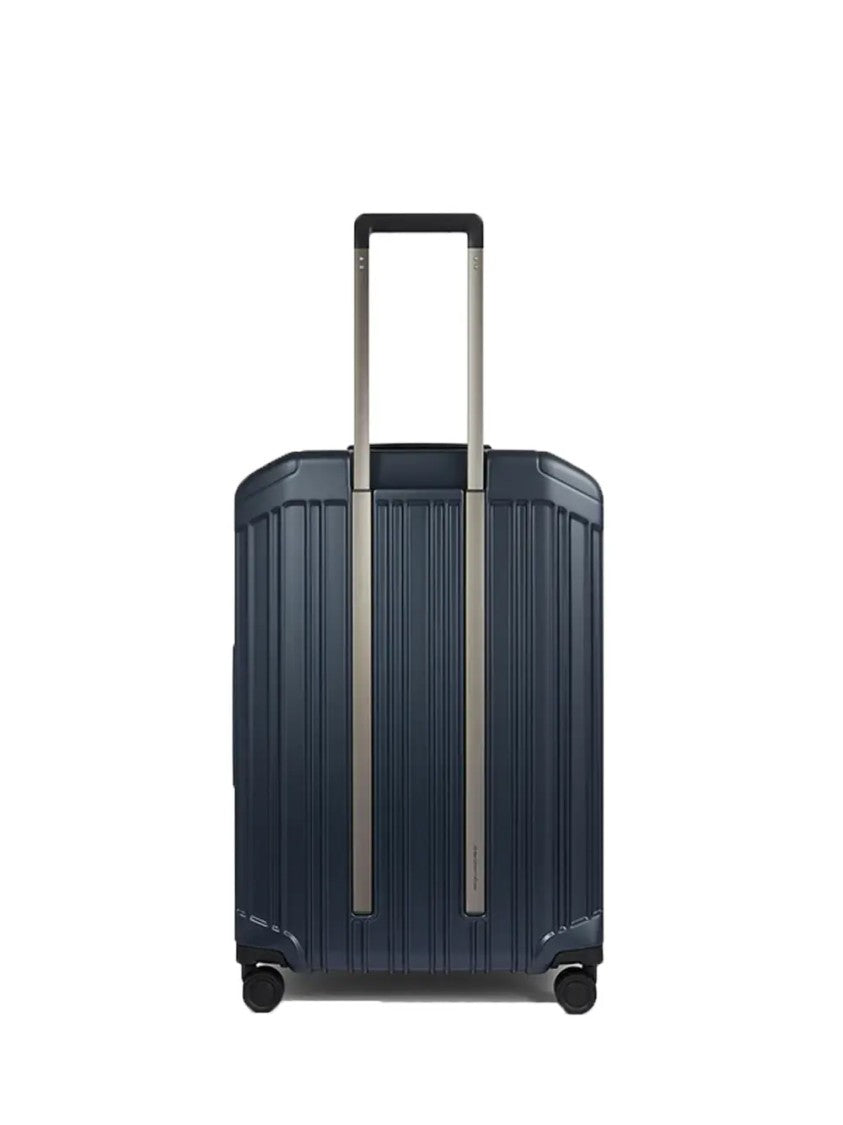 Piquadro Expandable Hard-Shell Trolley With Ribbed Design