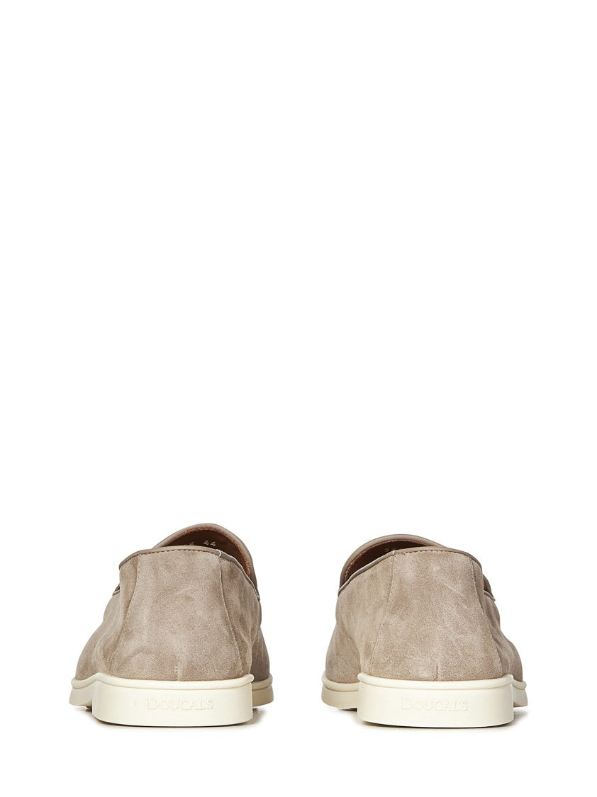 Doucal's Suede Loafers With Tassel Detail