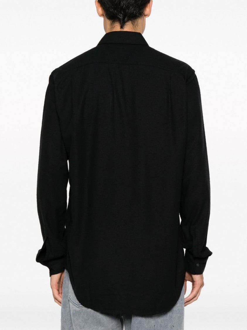 Our Legacy Black Silk Classic Collar Shirt