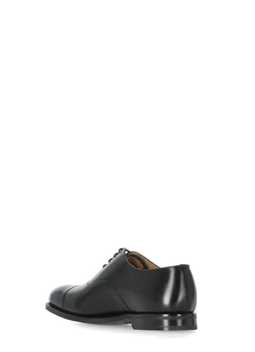 Church's Polished Black Leather Lace-Up Shoes