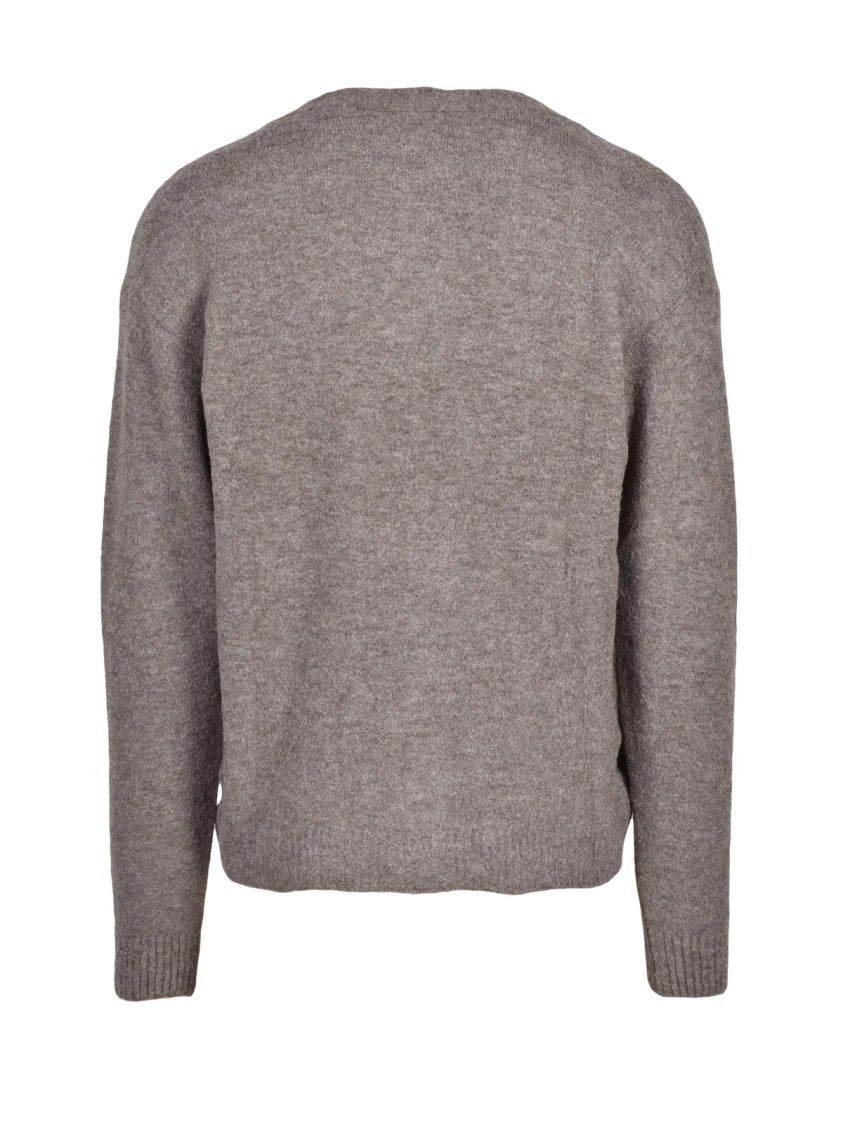 Cashmere Company P. Button-Front Cardigan With Deep V-Neck And Ribbed Detailing