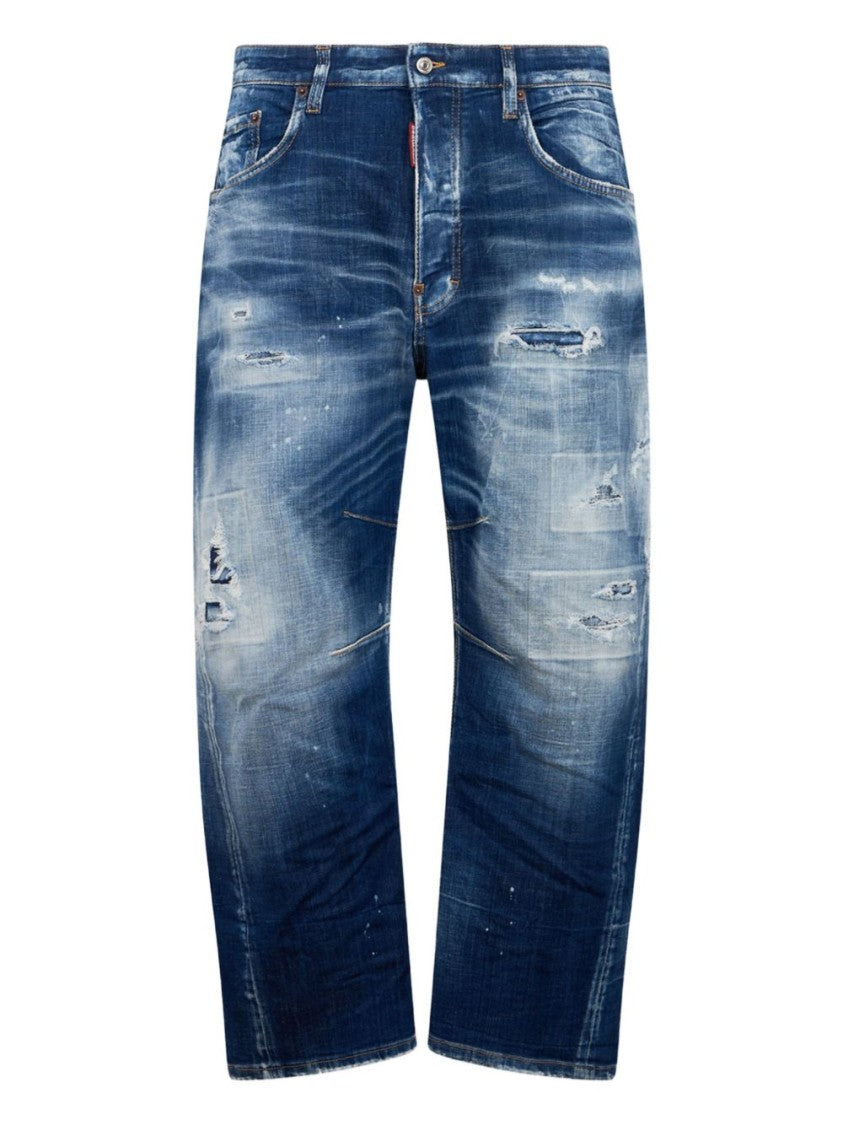 Dsquared2 Five-Pocket Denim Jeans With Distressed Finish