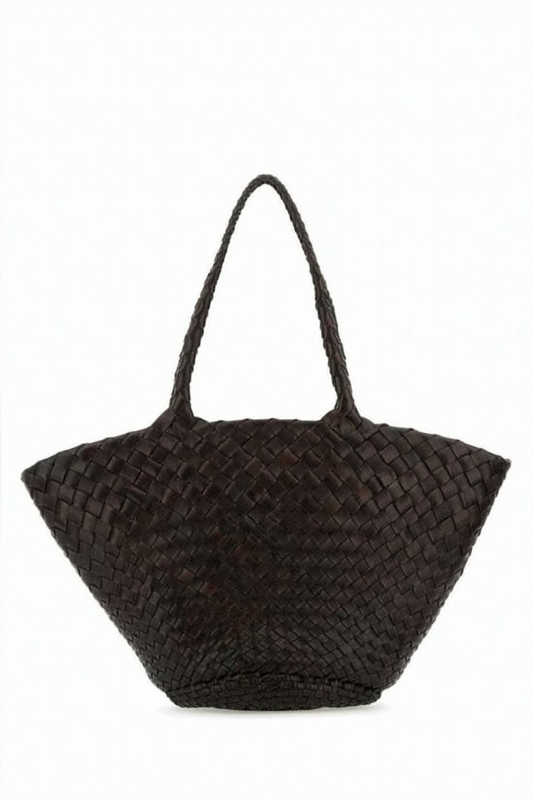 Dragon Diffusion Trapezoidal Brown Calf Leather Shoulder Bag