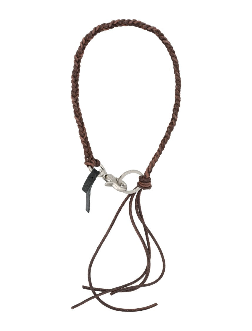 Our Legacy Ladon Braided Brown Cord Keychain