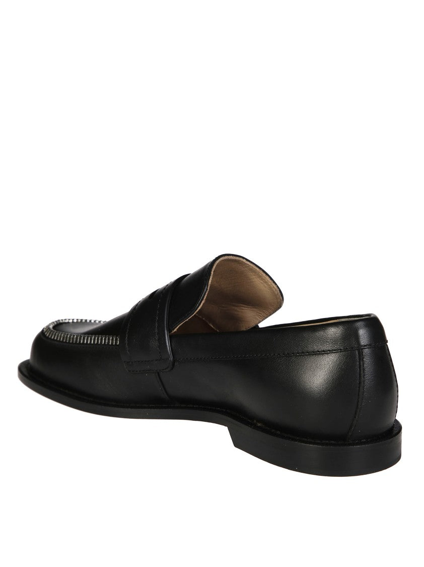 J. W. Anderson Biker-Inspired Black Leather Moccasins