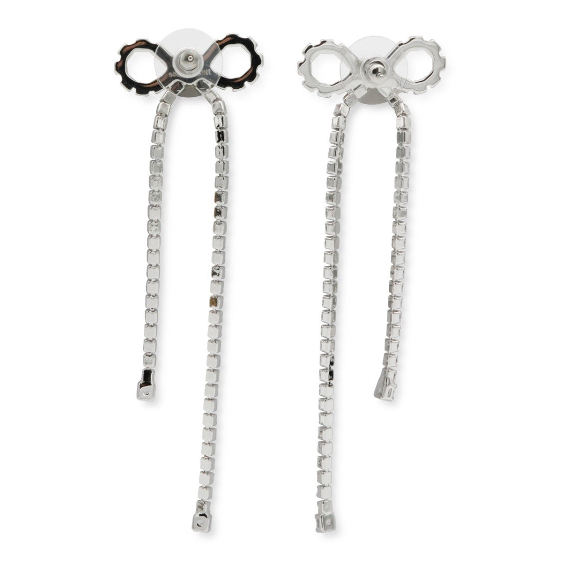 Self-Portrait Silver Bow Earrings