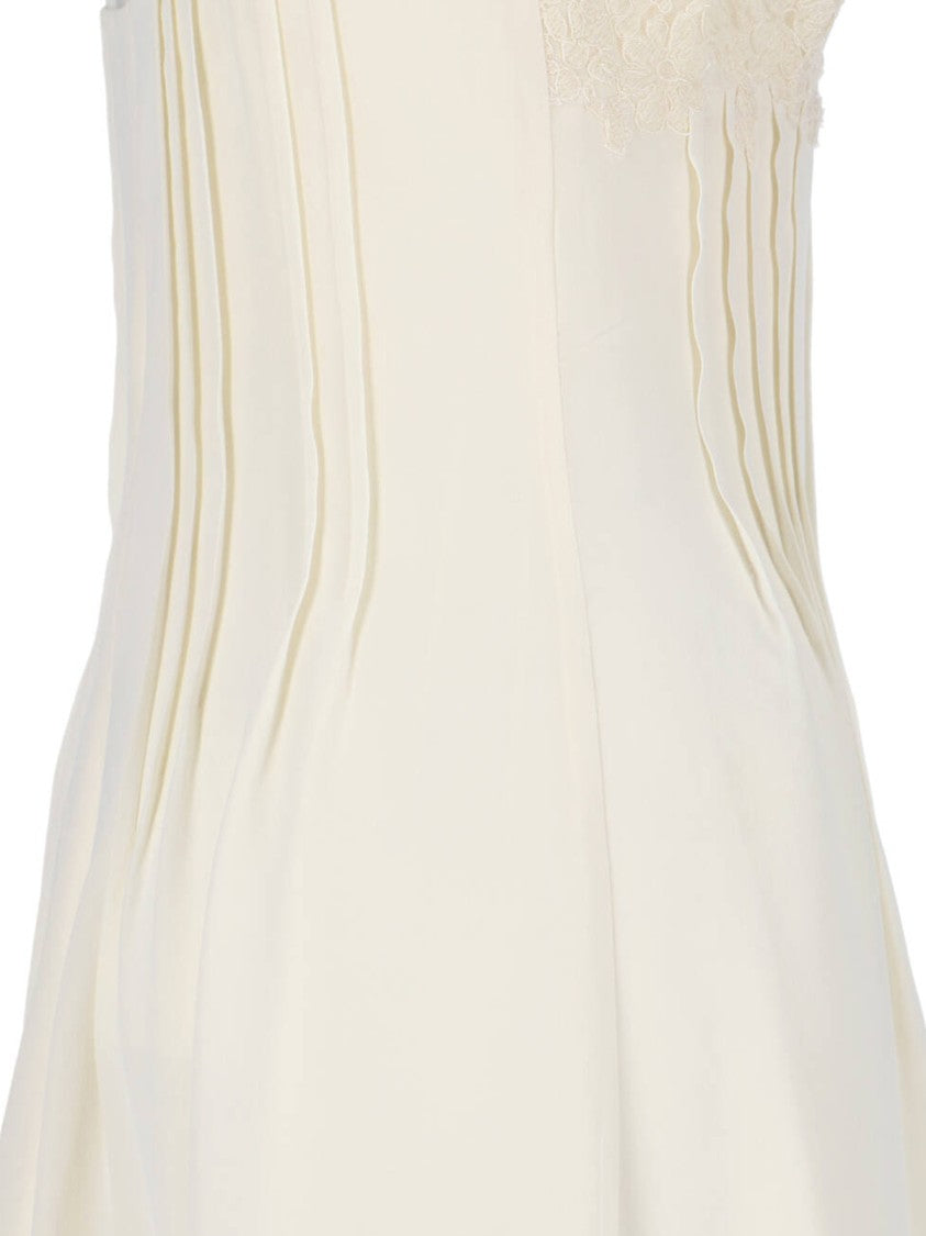 Ermanno Scervino Ivory Silk Midi Dress