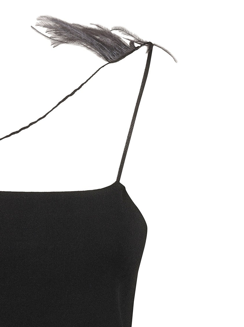 Jil Sander Minimalist Black Floor-Length Dress With Fitted Bodice