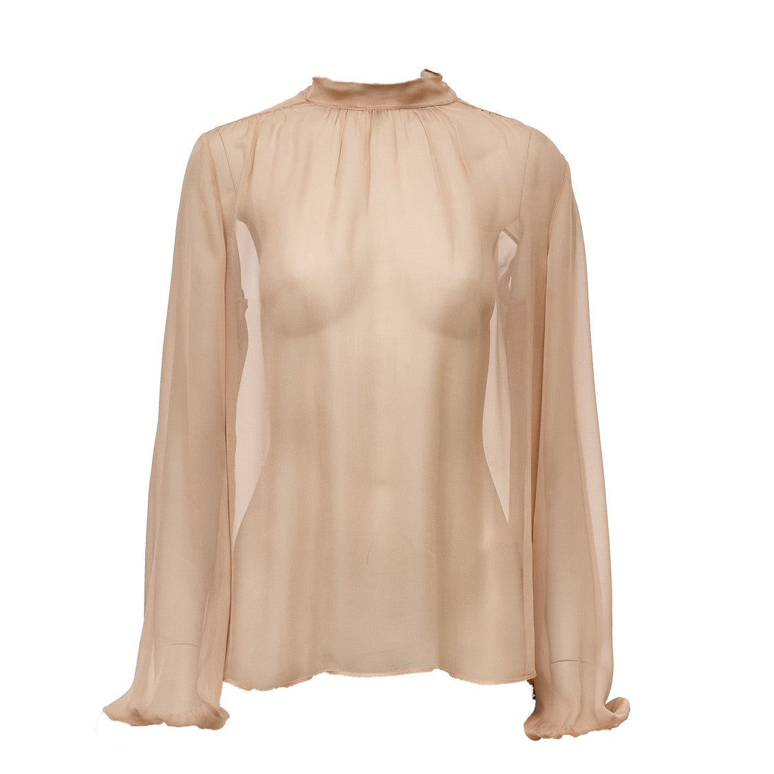 N°21 Silk Transparent Bow Blouse