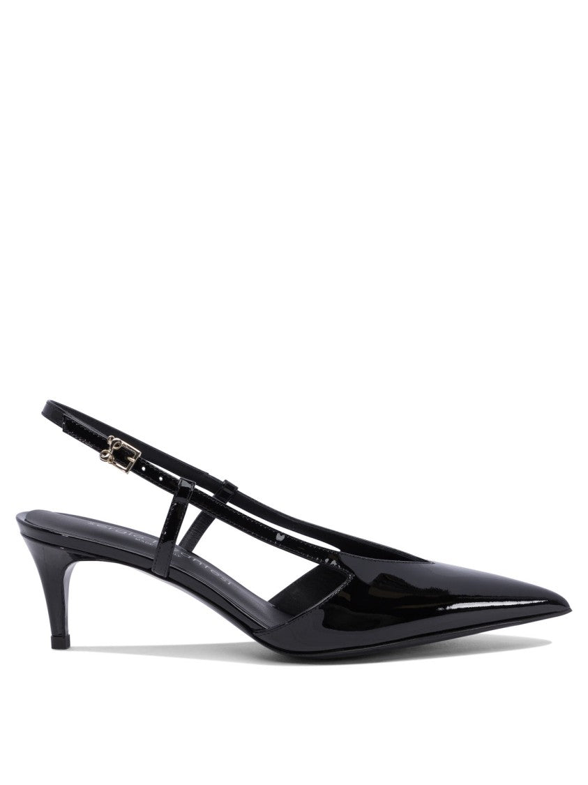 Sergio Levantesi Glossy Leather Slingback Heeled Shoes