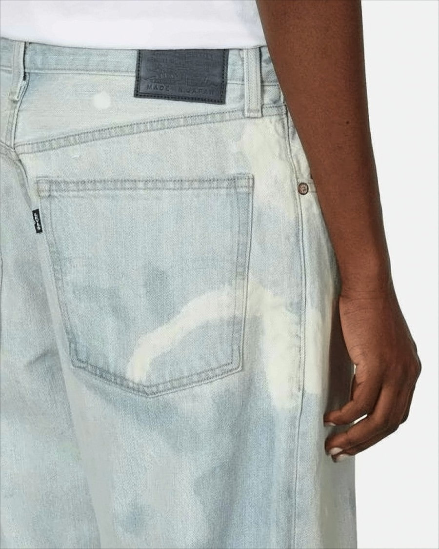 Levi's Relaxed Fit Light Wash Denim Pants With Vintage Accents