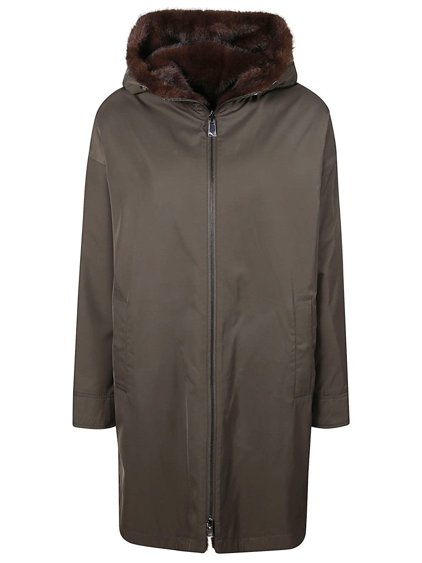 Lou Andrea Dual-Design Coat With Plush Faux Fur Lining