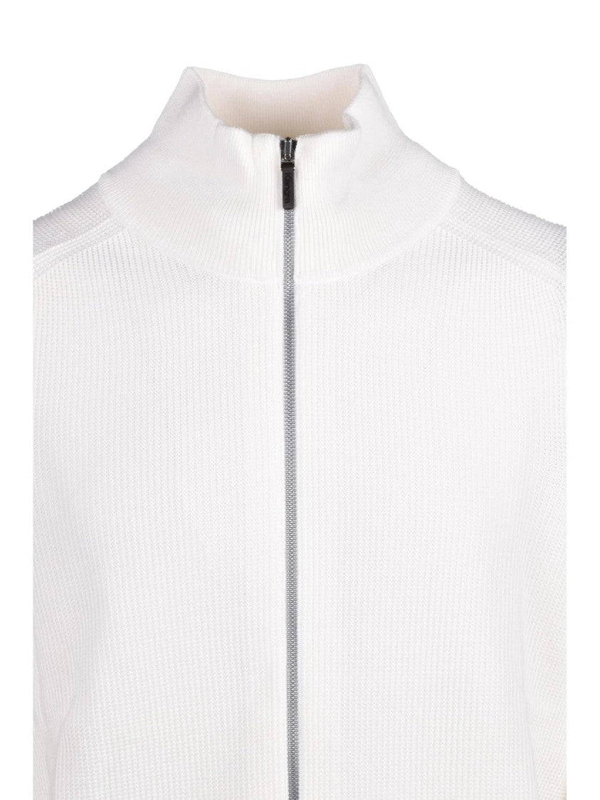 Kangra Minimalist Zip Jacket In Extrafine Merino Wool