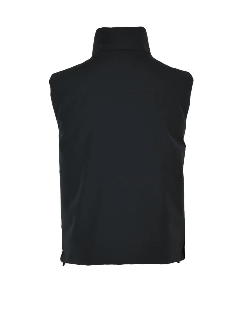 Aspesi Padded Down Vest With High Collar And Minimalist Design