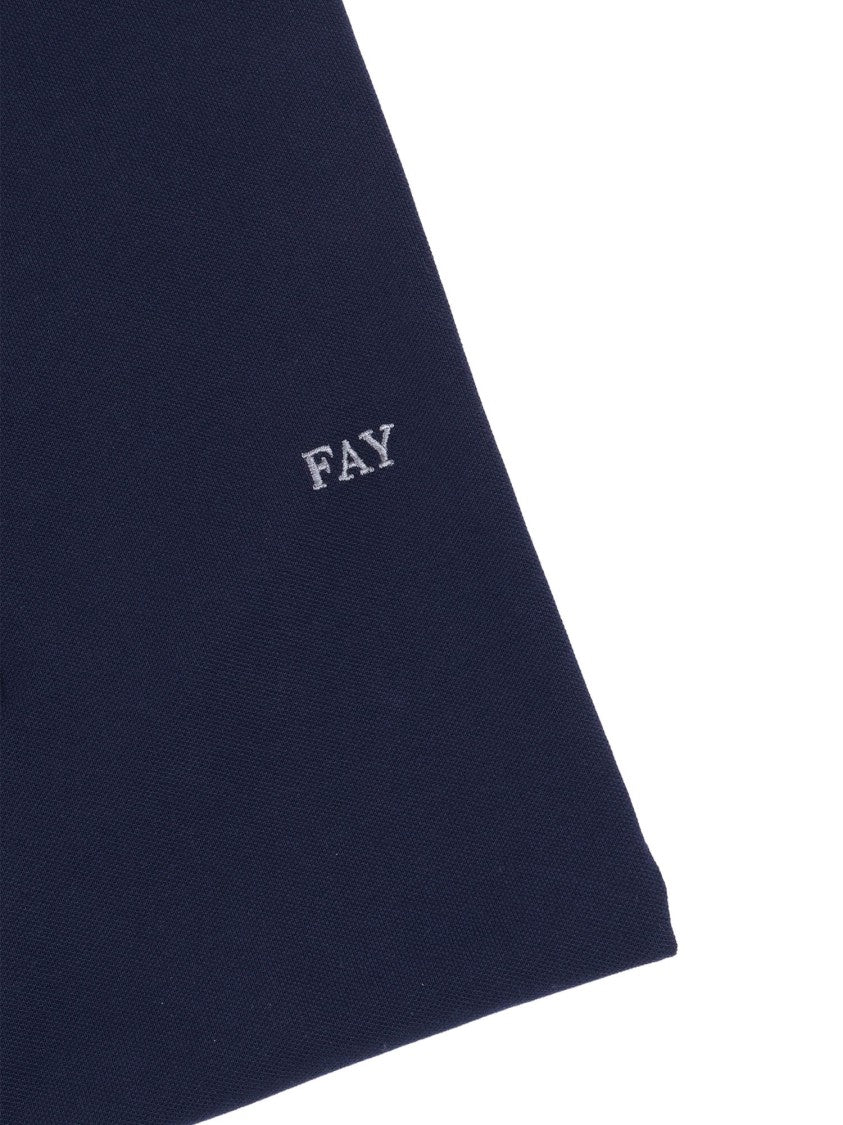 Fay Classic Double Collar Striped Polo Shirt