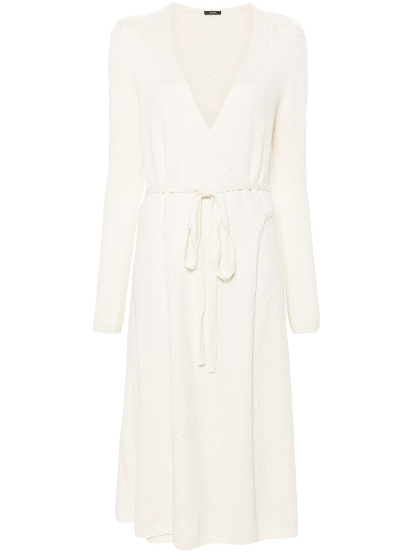 Joseph Casual White Linen Blend Midi Dress