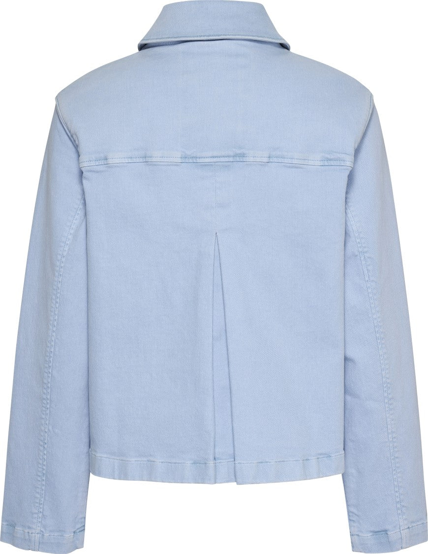 Tommy Jeans Cropped Clear Blue Jacket With Vintage-Inspired Design