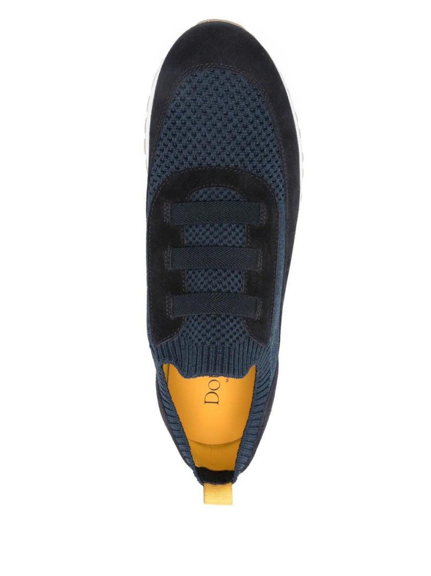 Doucal's Contemporary Blue Trainers With Comfortable Elastic Bands