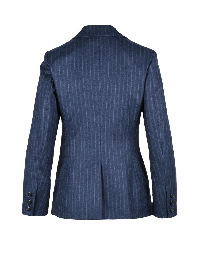 Barba Napoli Blue Virgin Wool Double-Breasted Jacket
