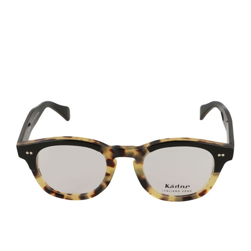 Kador Boston/N Rounded Tortoiseshell Frame Eyeglasses With Metallic Accents