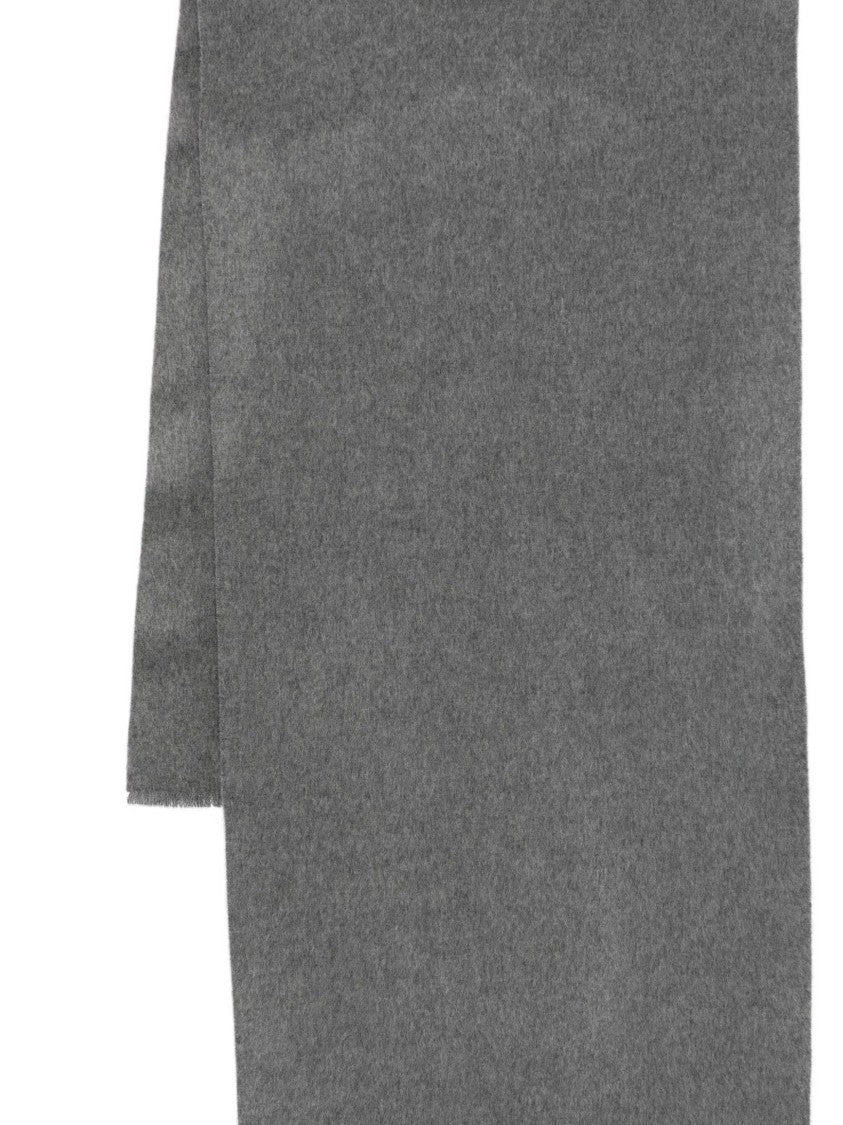Jacquemus Grey Long Rectangular Fringed Scarf